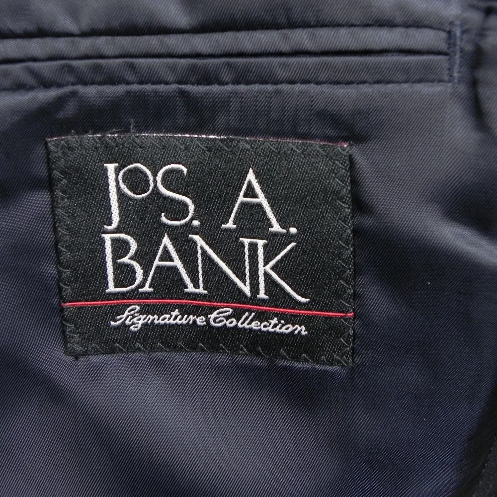 Jos A Bank Blazer Mens 38R Wool Gold 2-Button Suit Jacket Coat Formal Navy Blue